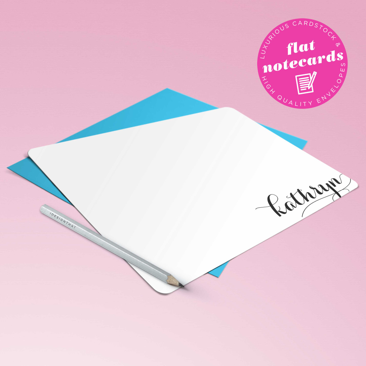 Custom note cards for her with vibrant envelope options